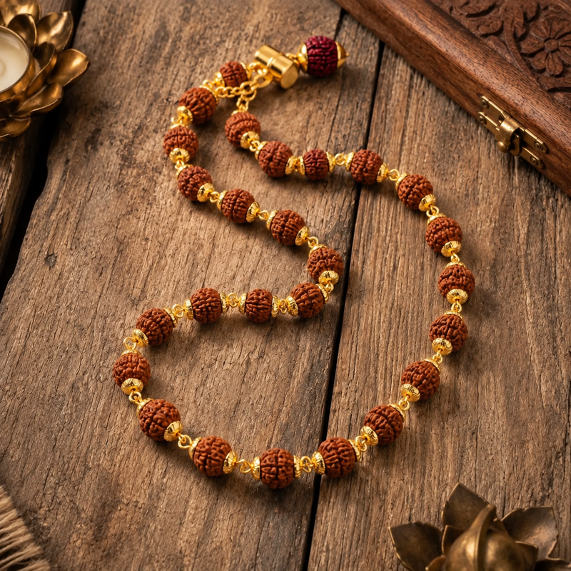 Trishul Damru Rudraksha Necklace
