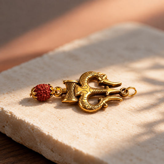 Trishul Rudraksha Pendant