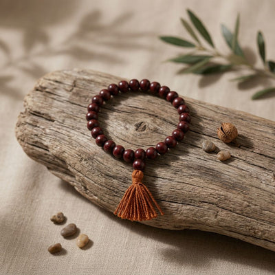 Red Sandalwood Bead Bracelet