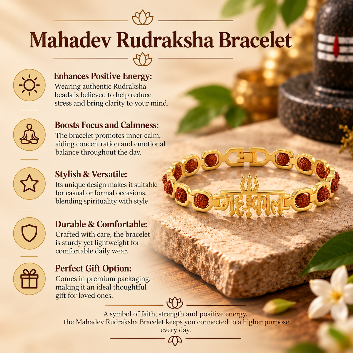 Mahadev Rudraksha Bracelet