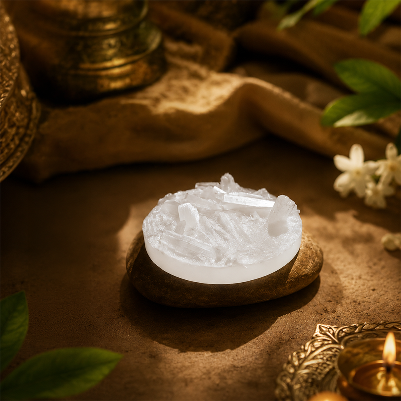 Raw Selenite Crystal Charging Plate