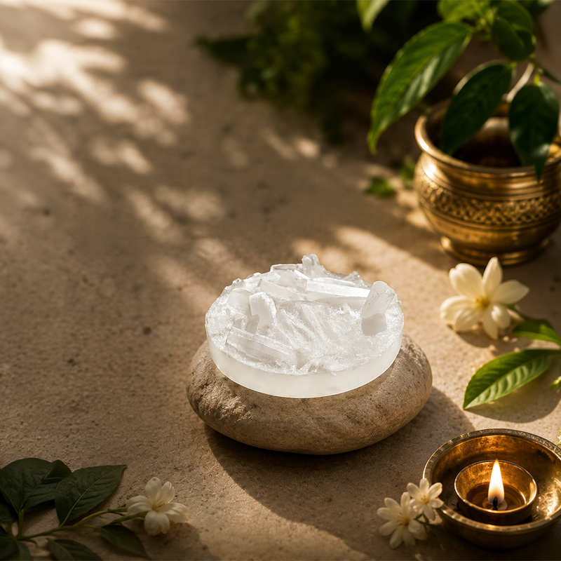 Raw Selenite Crystal Charging Plate