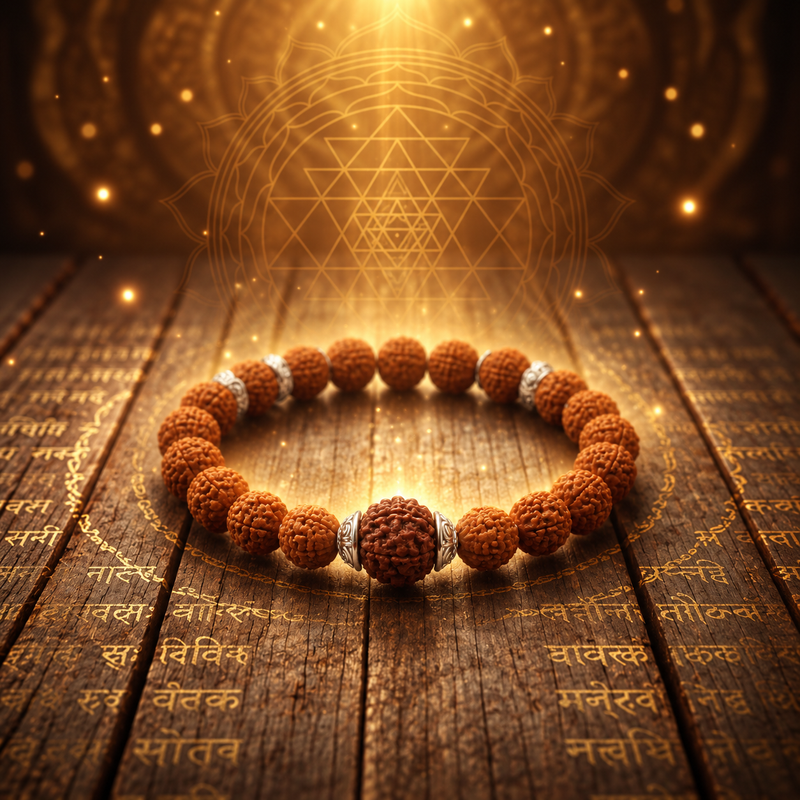 Rudraksha Center Bead Bracelet