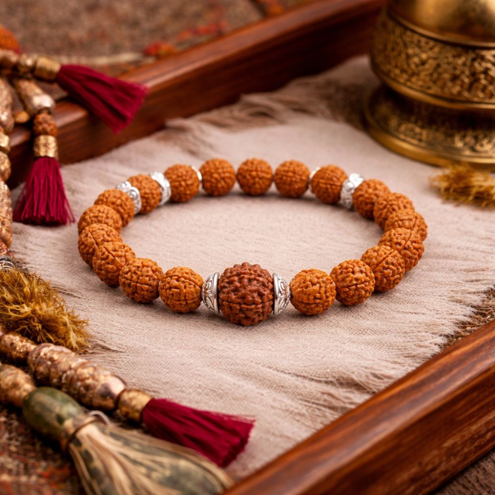 Rudraksha Center Bead Bracelet